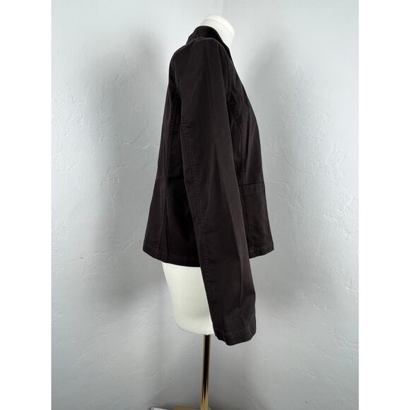 EILEEN FISHER JACKET Revers Collar in Muted Brown Plum (Womens: Petite Small) - Picture 8 of 11